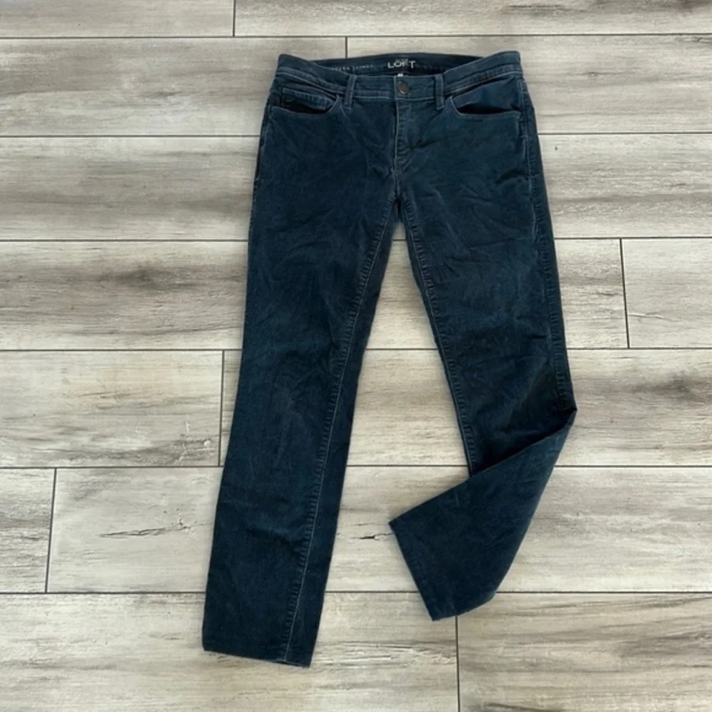 LOFT modern skinny fit blue cords corduroy pants size 0